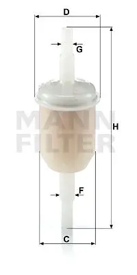 FILTR ODPOWIETRZENIA ODMY SILNIKA  MANN-FILTER