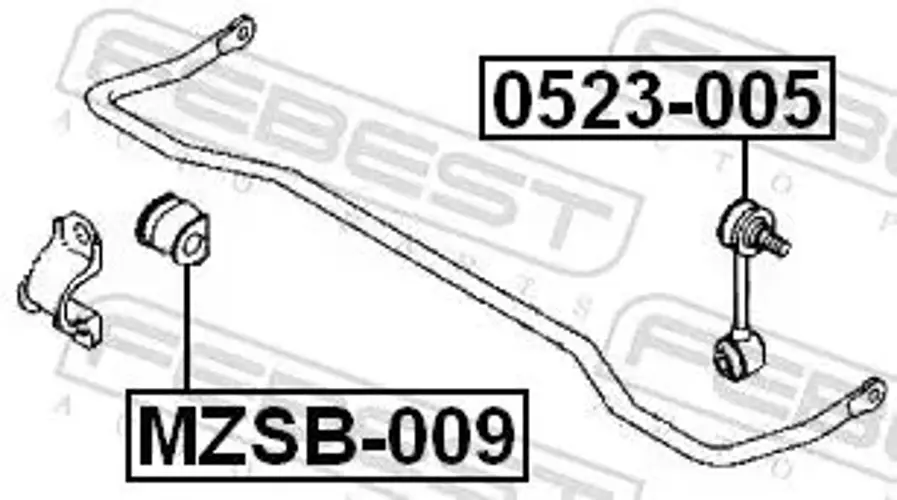 FEBEST 0523-005 Bielletta barra stabilizzatrice per MAZDA 6